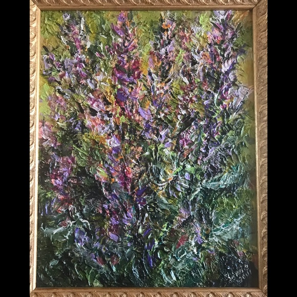 GINETTE CALLAWAY Acrylic Painting Gorgeous Frame 14X11 Color of Y… - Picture 3 of 10